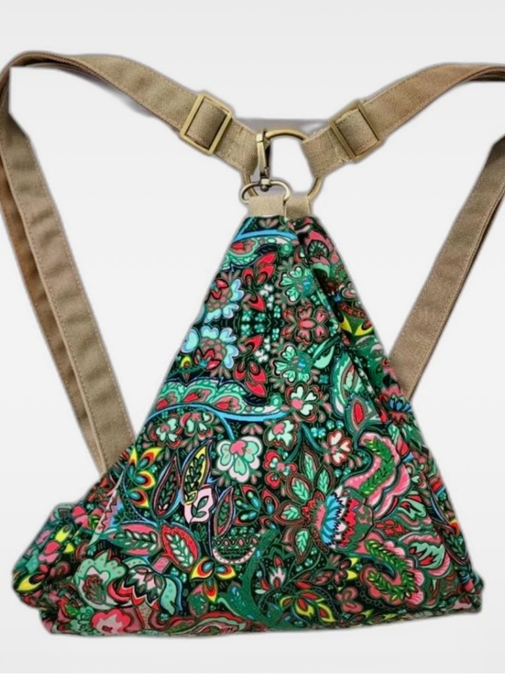 Black Butterfly Green/turquoise Canvas Backpack